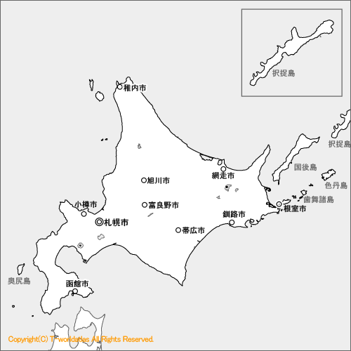 北海道の地図 北海道の地図